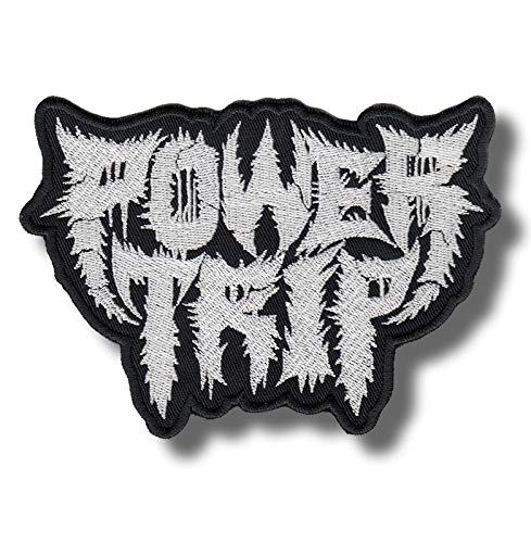 Power Trip Patch Badge - Embroidered Iron-On Applique for Jackets, Hats & Bags | Punk Rock & Biker Style Accessories