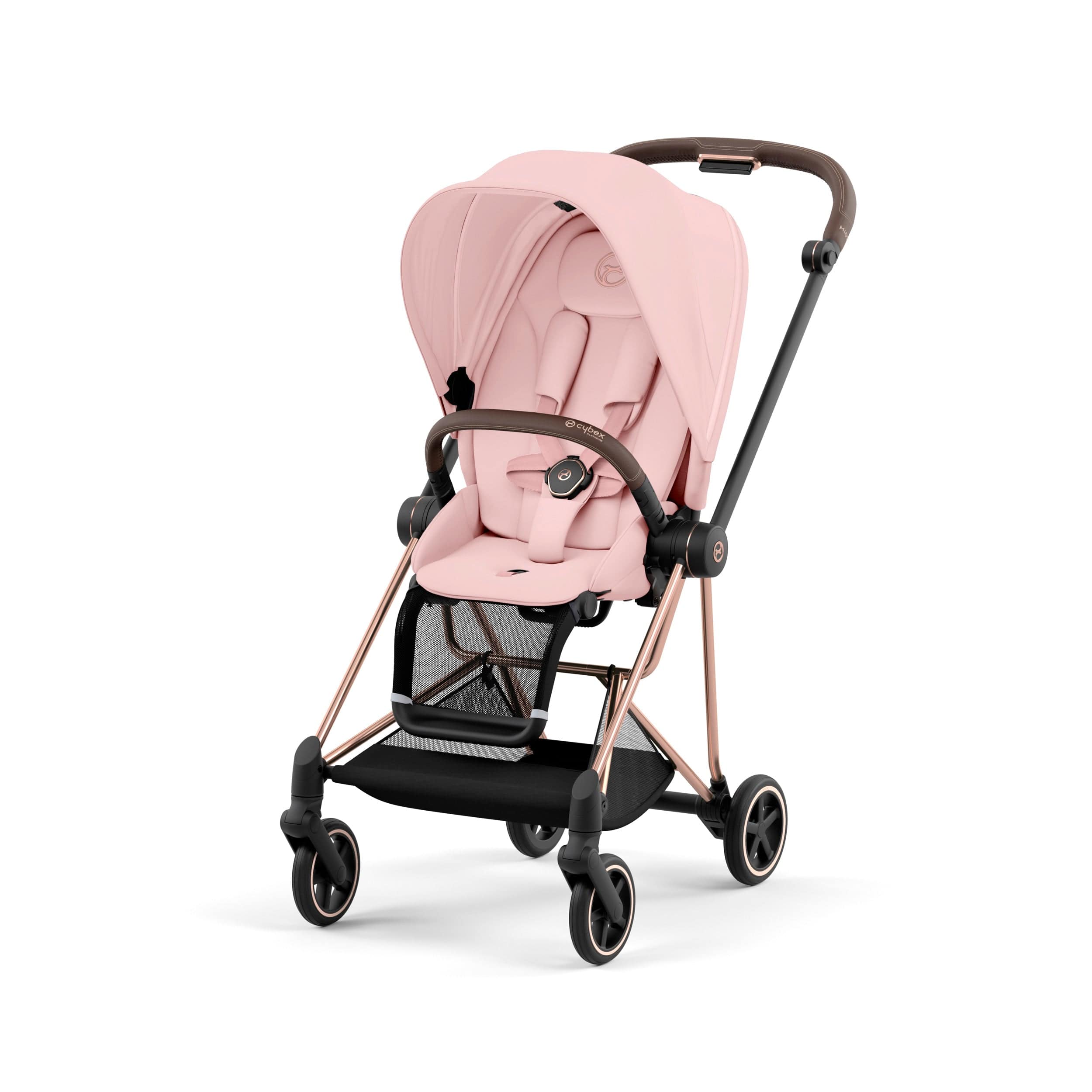 Cybex Mios 3 Complete Stroller - Rose Gold & Brown Luxury Baby Stroller with Reversible Seat | Perfect for Urban Travel, Shopping & Family Outings