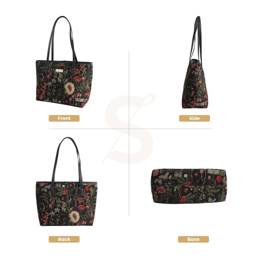 Signare Women's Tapestry Shoulder Tote Bag - Stylish & Durable Handbag for Work, Travel, Shopping & Daily Use | Perfect for Office Commute, Beach Trips & Weekend Errands
