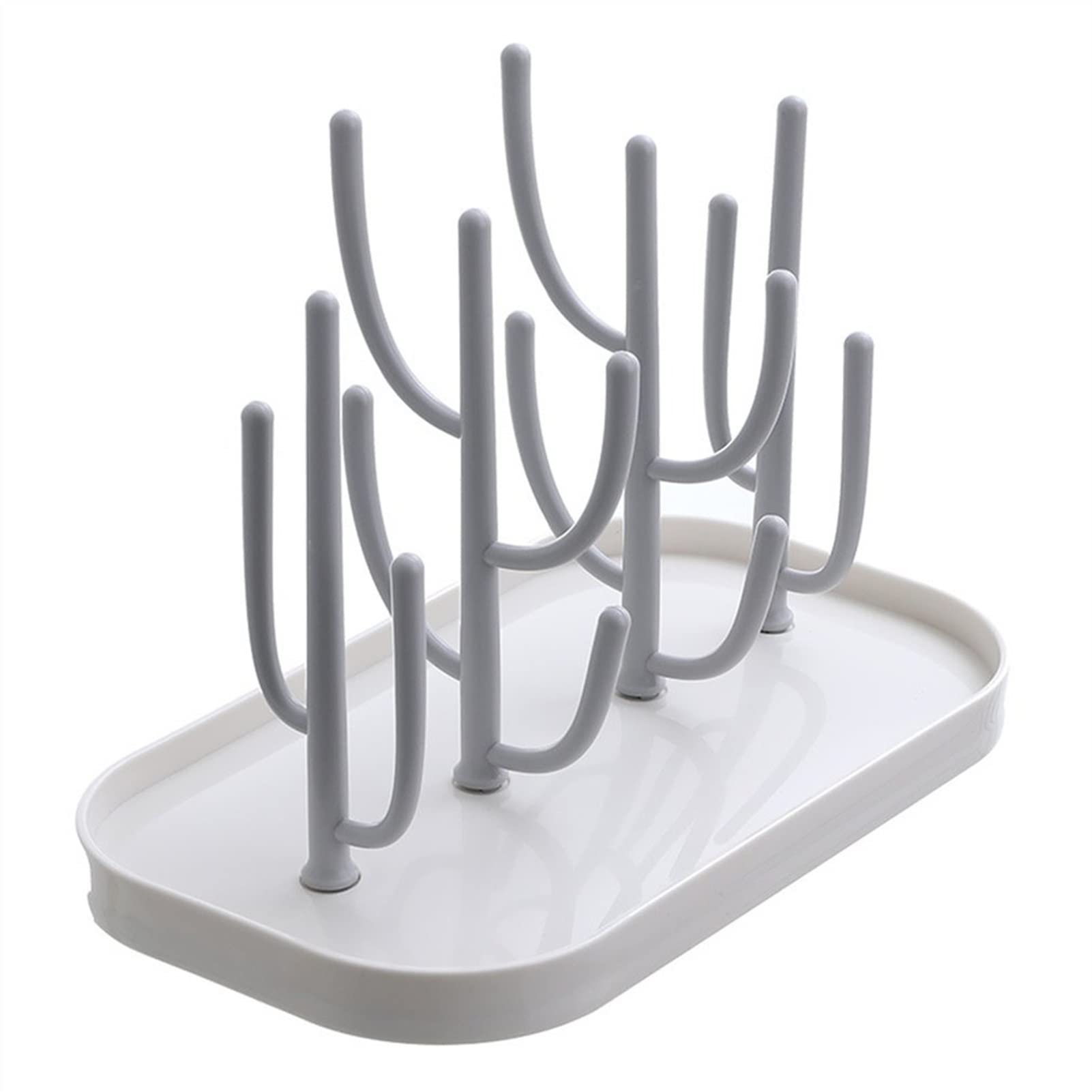 Detachable Baby Bottle Drying Rack - Cactus-Shaped Multifunctional Bottle & Cup Holder for Nursery, Kitchen Countertop - Beige (Perfect for Organizing Baby Bottles, Pacifiers, and Sippy Cups)