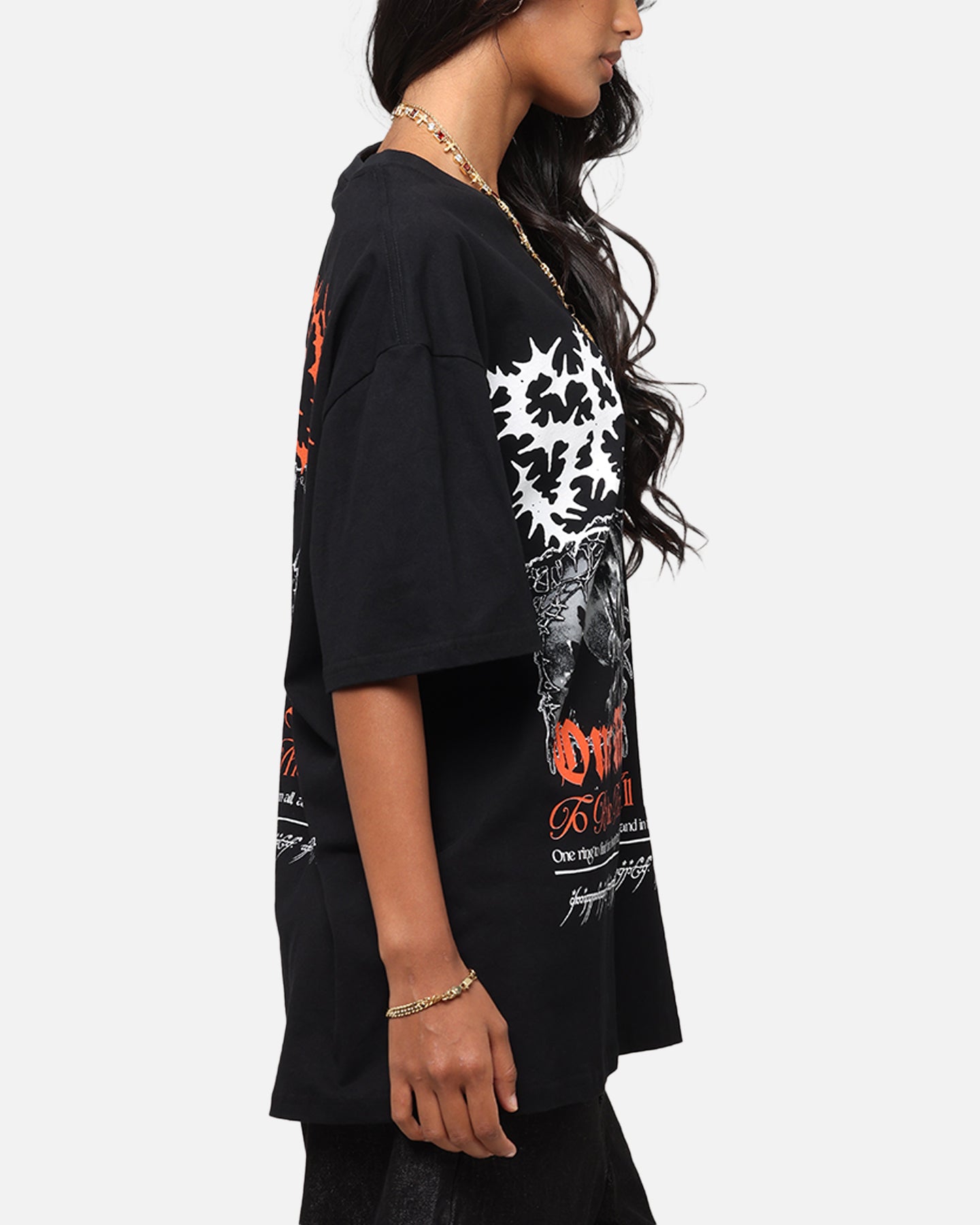 American Thrift The Lord of The Rings Sauron Graphic T-Shirt - Black Cotton Tee for Men & Women | Perfect for Cosplay, Movie Nights & LOTR Fans