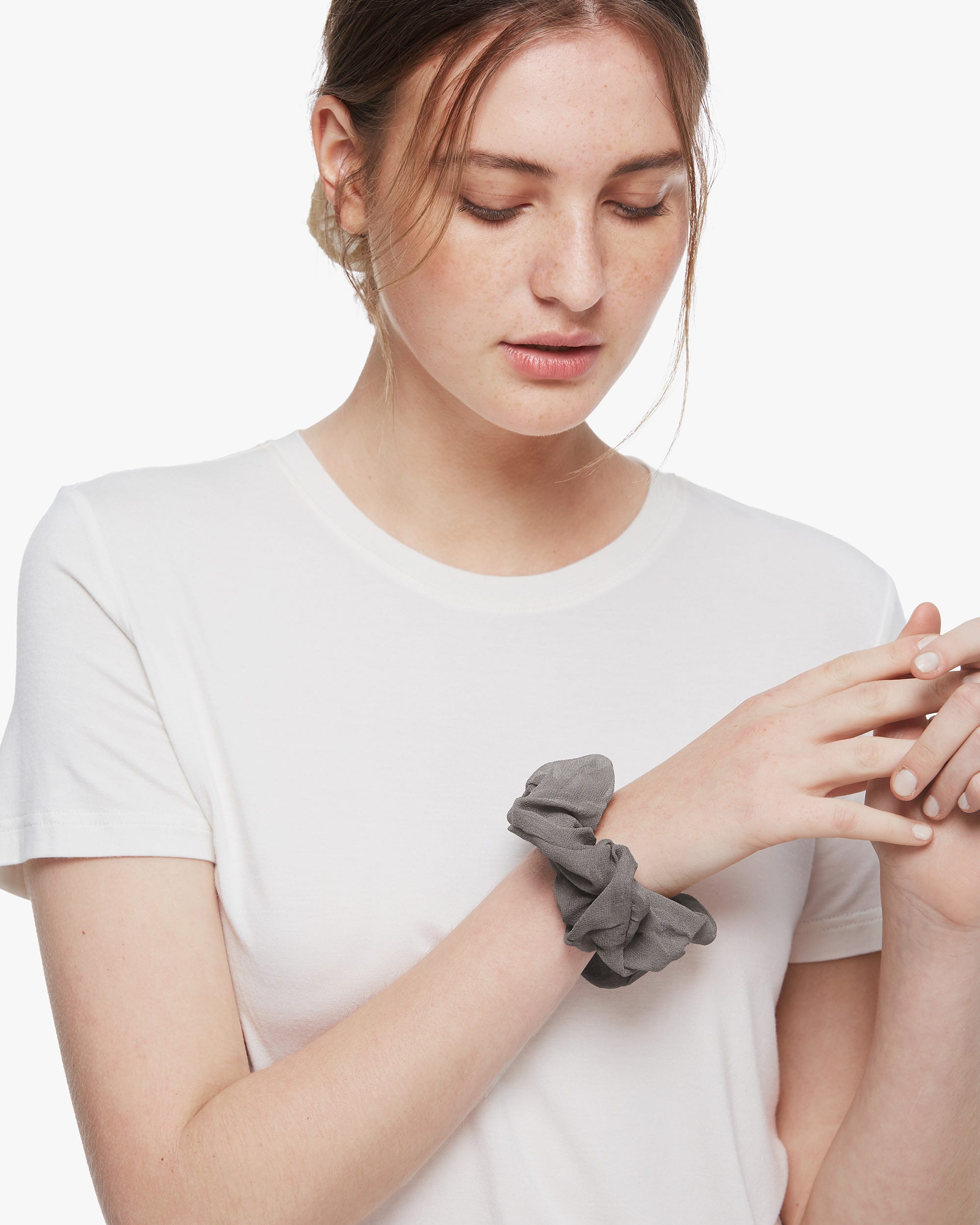 Lightweight Silk Scrunchie Hair Ties for Women - Soft & Stretchy Hair Accessories for Spring & Summer - Perfect for Workouts, Office, and Everyday Use