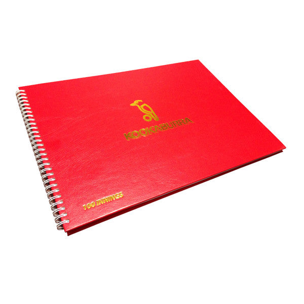 Kookaburra Wirebound Scorebook - 100 Innings Cricket Scoring Notebook | Perfect for Cricket Matches, Practice Sessions & Tournament Record Keeping