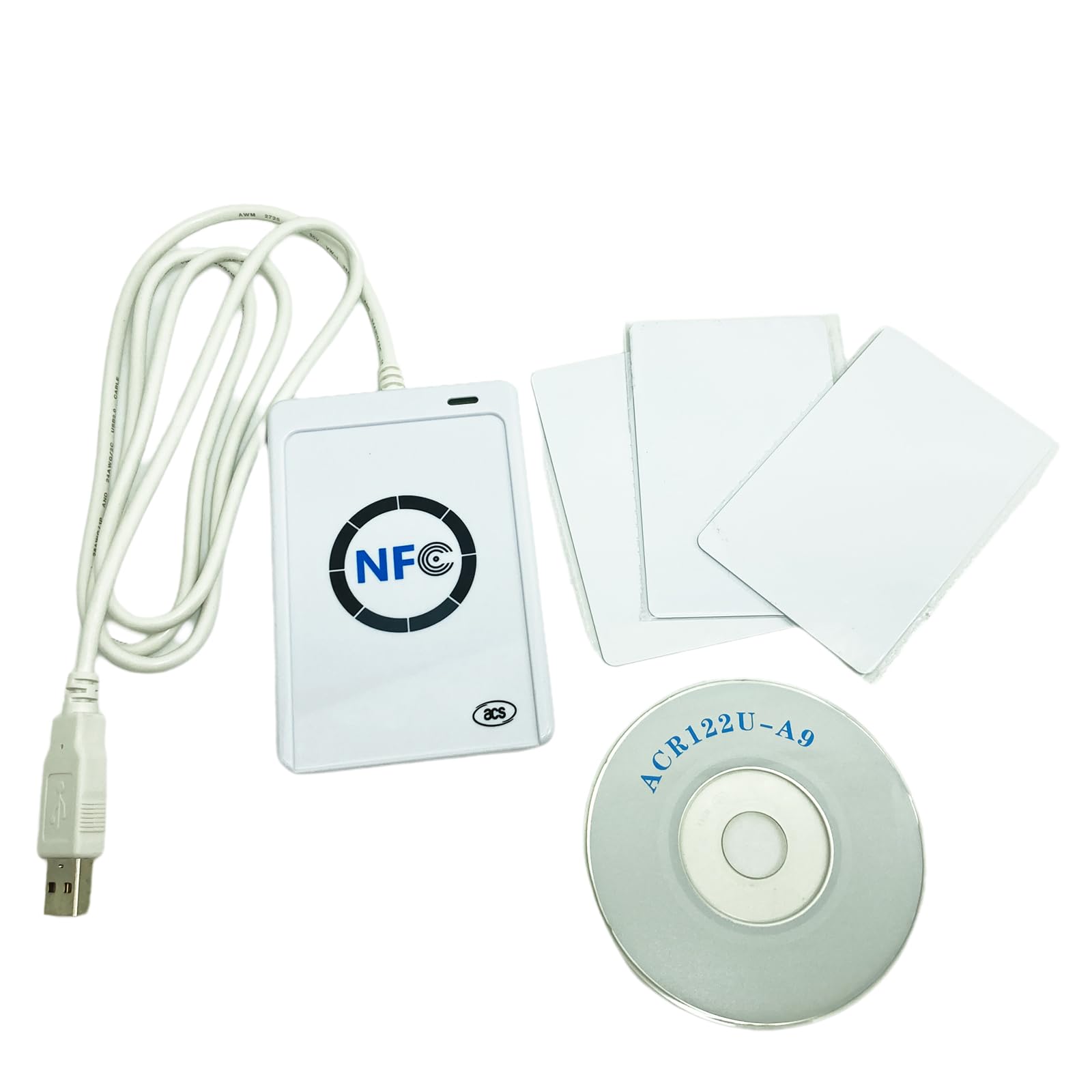 ACR122U NFC Contactless Smart Card Reader Writer with USB, SDK, and IC Cards - Perfect for Access Control, Payment Systems, and ID Verification