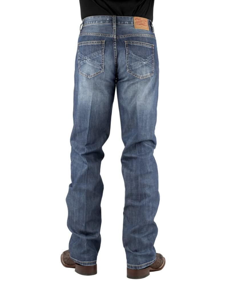 Stetson 1312 Modern Fit Blue Jeans for Men - Size 30x31 - Comfortable Slim Straight Denim Pants for Casual Wear & Everyday Outfits