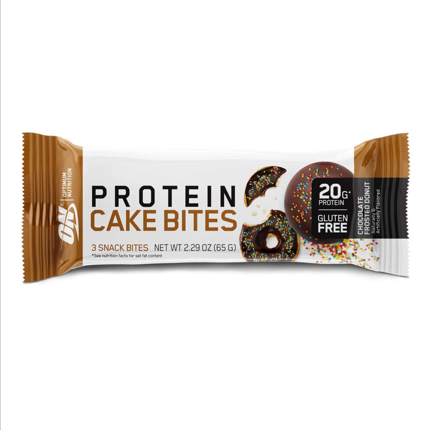 Optimum Nutrition Protein Cake Bites - Whipped Protein Bars with Low Sugar, Chocolate Frosted Donut Flavor (9 Count) | High Protein Dessert for On-the-Go Snacking, Post-Workout Recovery & Healthy Lifestyle