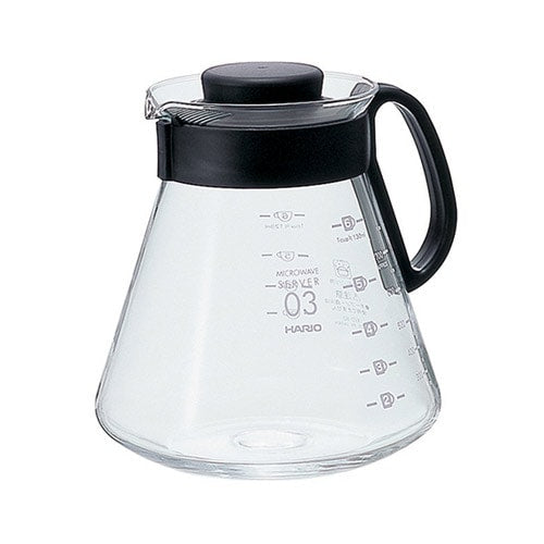 Hario V60 Range Server - 800ml Glass Coffee Carafe with Wooden Handle - Perfect for Pour Over Coffee Brewing at Home or Cafe