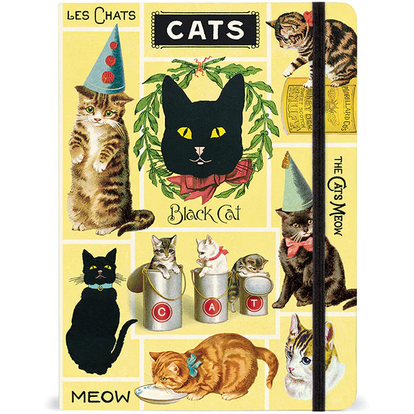 Premium Cavallini & Co. Large Notebook with Cats Design - Lined Journal for Writing, Note Taking & Sketching - Perfect Gift for Cat Lovers, Students & Artists