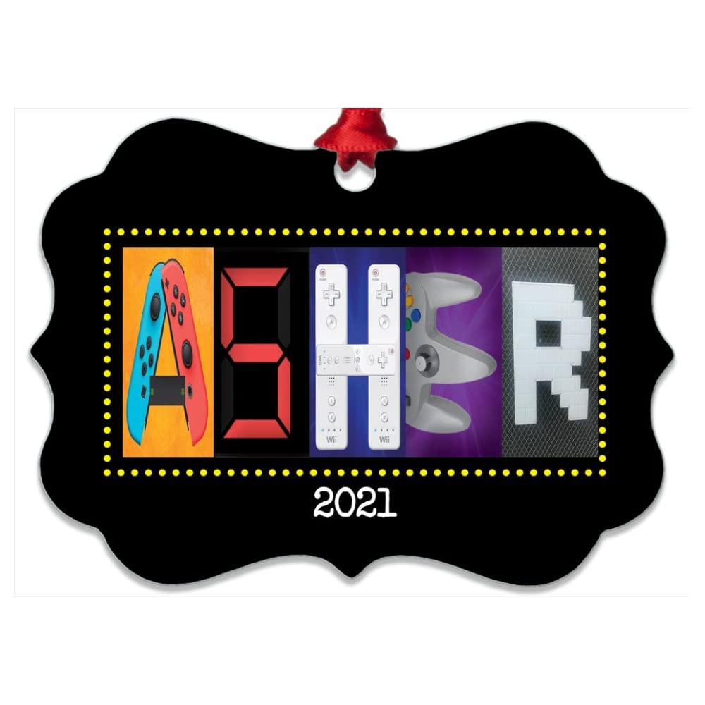 Custom Metal Video Game Christmas Tree Ornament - Personalized 3