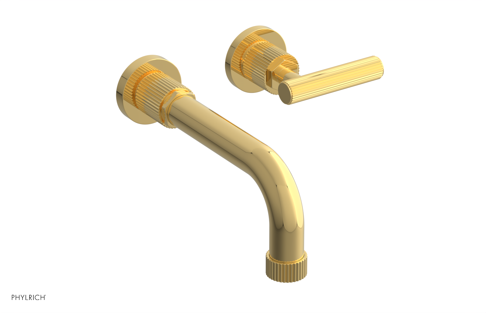 DUSTRIE Single Handle Wall Mount Bathroom Faucet Set - 7 5/8