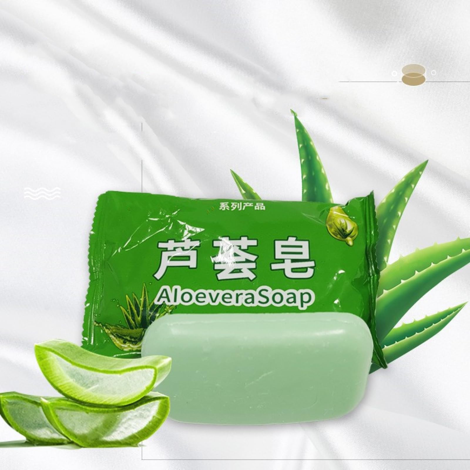 Natural Aloe Vera Soap Bar for Face, Body & Hair - Oil Control Cleansing, Moisturizing & Gentle Skin Care - Perfect for Daily Bath, Shower & Hand Washing