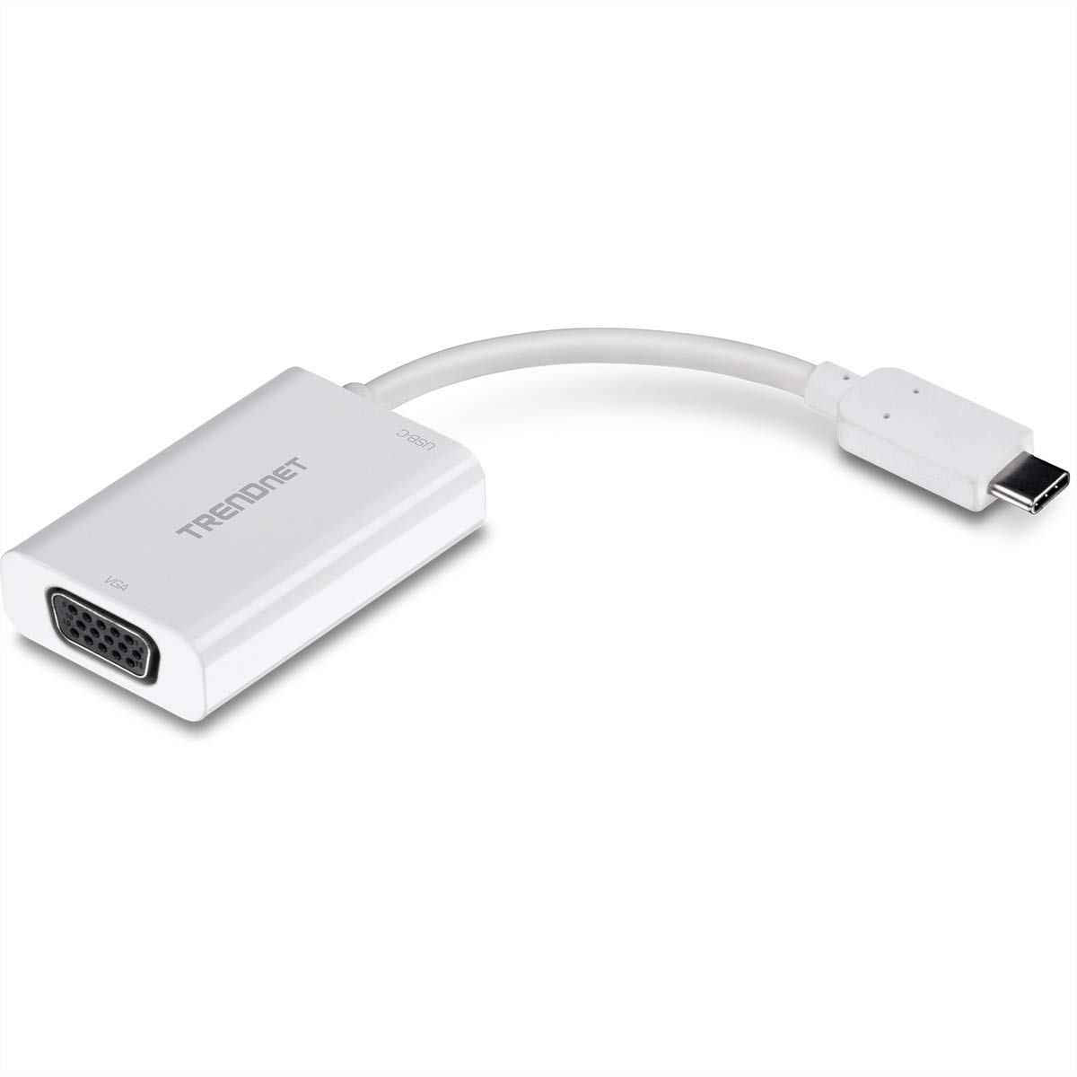TRENDnet USB-C to VGA Adapter with Power Delivery - High Speed 4K Video Converter for MacBook, Windows Laptops & Chromebooks - Compatible with Mac OS, Windows 10 & Chrome OS - Ideal for Office Presentations, Home Theater & Multi-Monitor Setups