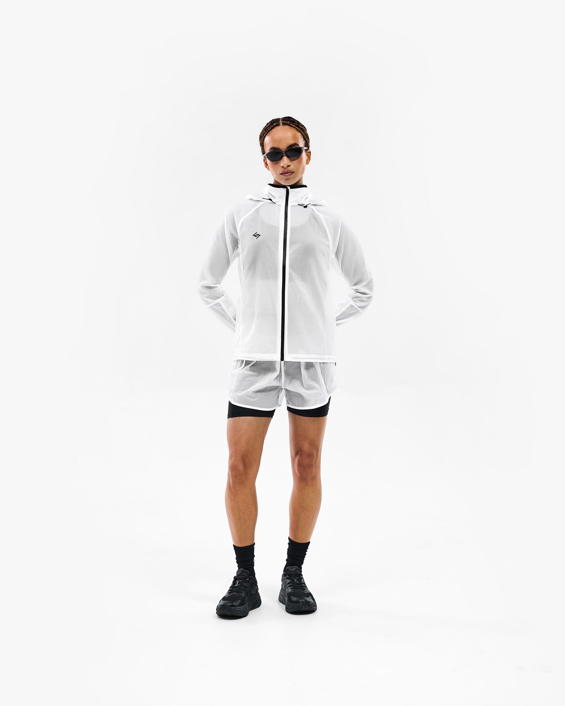 247 Fly Running Jacket for Men & Women - Lightweight Waterproof Windbreaker - Reflective White Outdoor Sports Jacket - Perfect for Jogging, Hiking, Cycling & Night Running