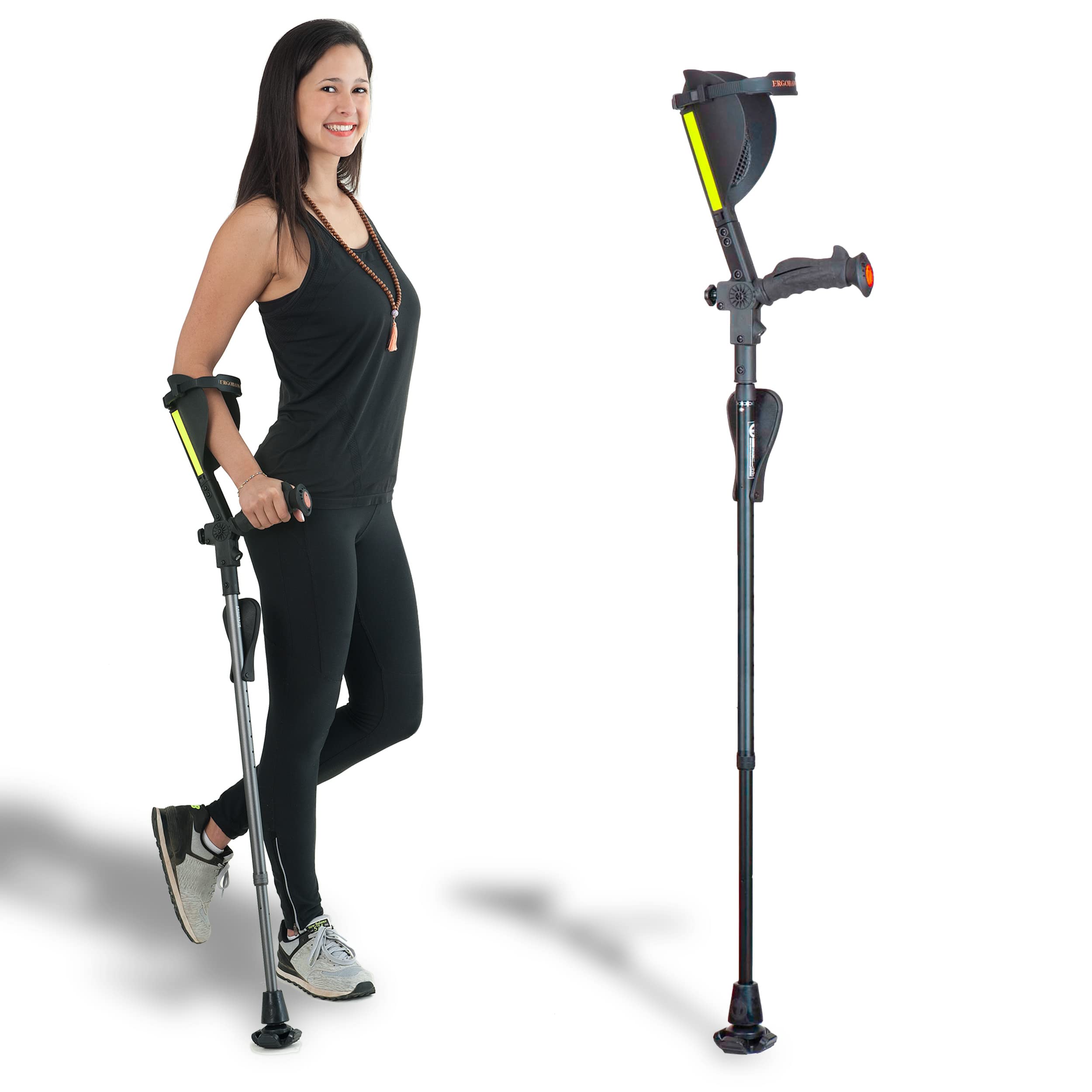 New Generation Ergobaum Perfect Cane - Ergonomic Crutch & Walking Cane for Extra Balance & Support (Single Unit) | Ideal for Seniors, Injury Recovery & Mobility Assistance
