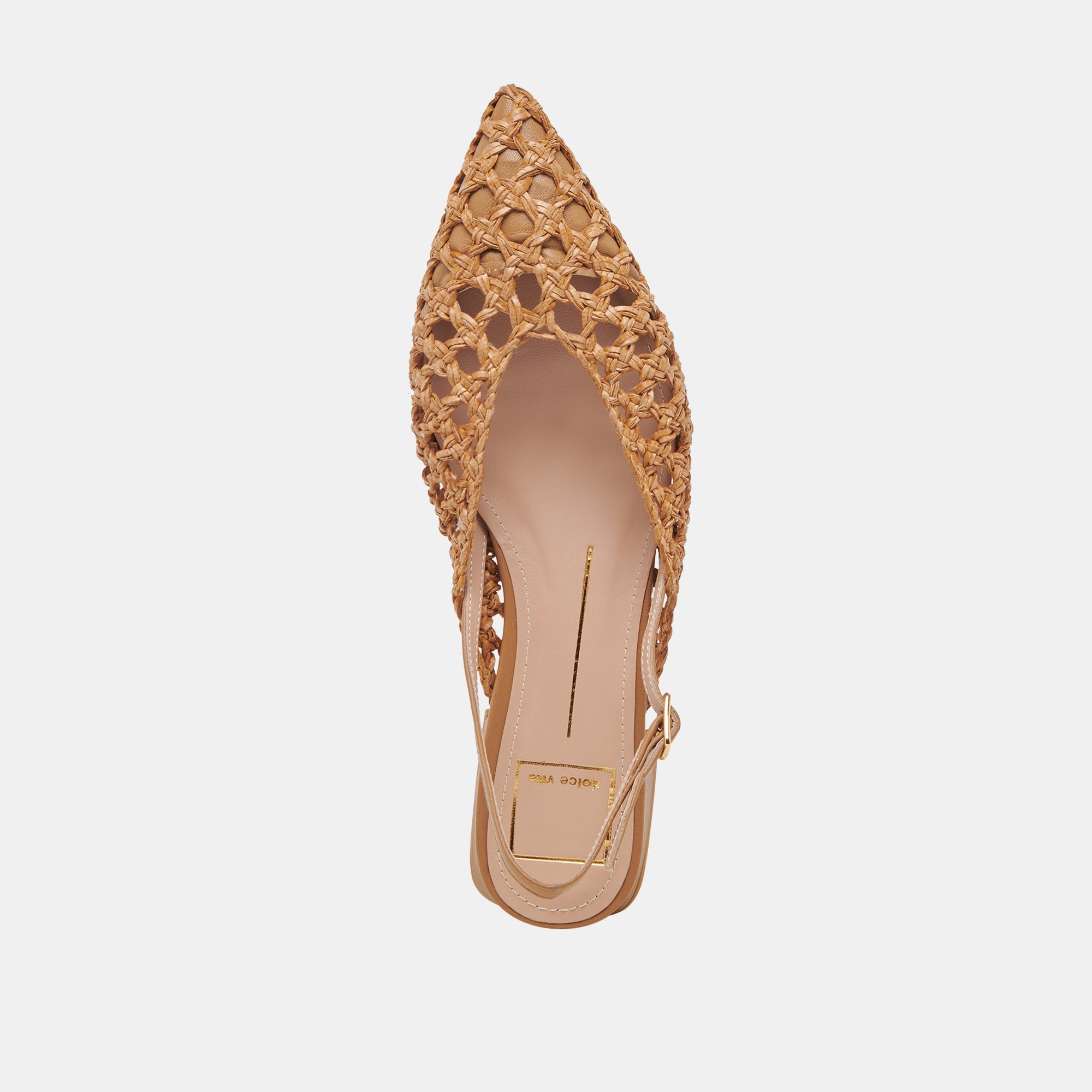 CYNDI FLATS NATURAL WOVEN Women's Comfortable Slip-On Shoes - Perfect for Casual Wear, Office & Travel