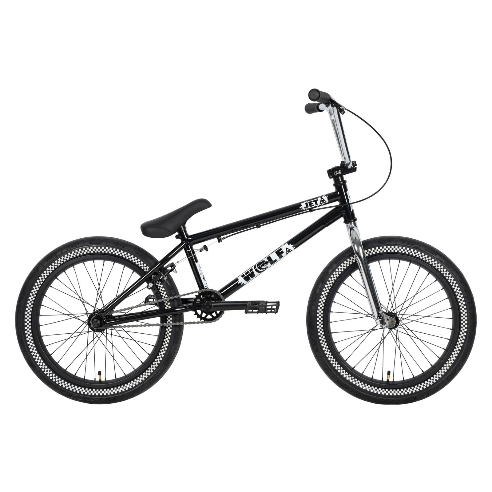 Jet Wolf Freestyle BMX Bike - 20 Inch All-Terrain BMX Bicycle for Kids, Beginners & Intermediate Riders - Durable Lightweight Frame for Street, Park & Dirt Jumping - Perfect for Commuting, Stunts & Outdoor Adventures