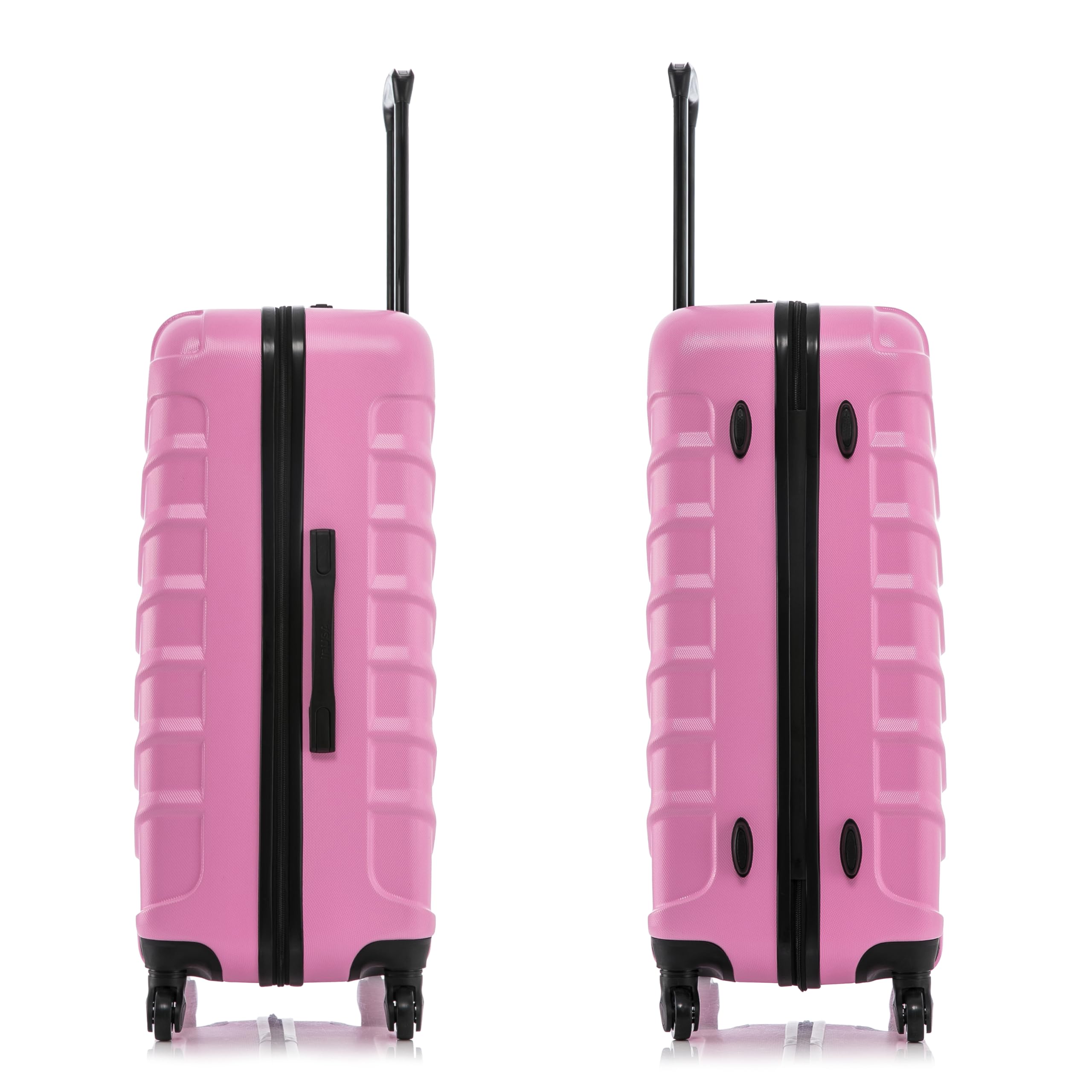 InUSA ENDURANCE 3-Piece Lightweight Hardshell Luggage Set with Spinner Wheels (20in, 24in, 28in) - Durable Expandable Suitcase with Trolley Handle for Air Travel, Business Trips & Family Vacations - Pink