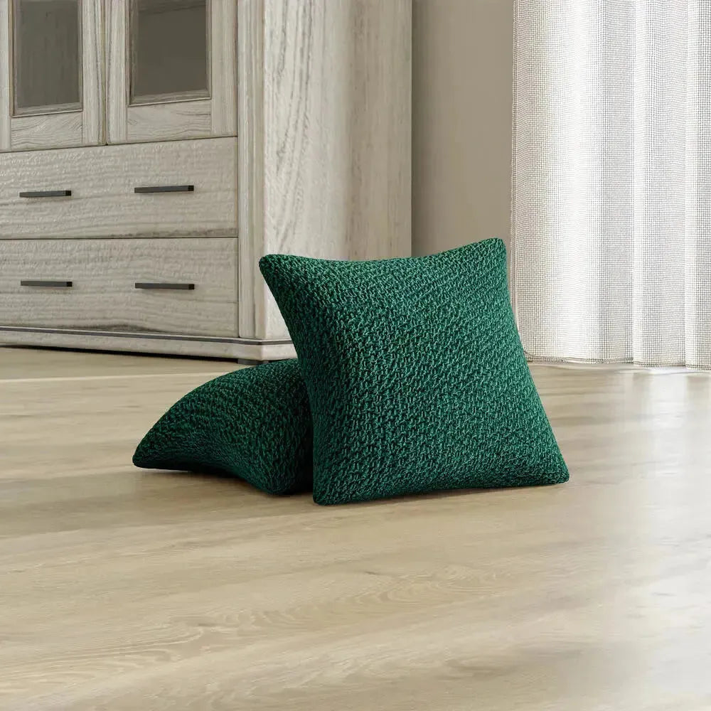 2 Pack Velvet Pillow Slipcovers 16x16 Inches - Soft Luxury Cushion Covers for Sofa, Bed & Home Decor - Perfect for Living Room, Bedroom & Cozy Spaces