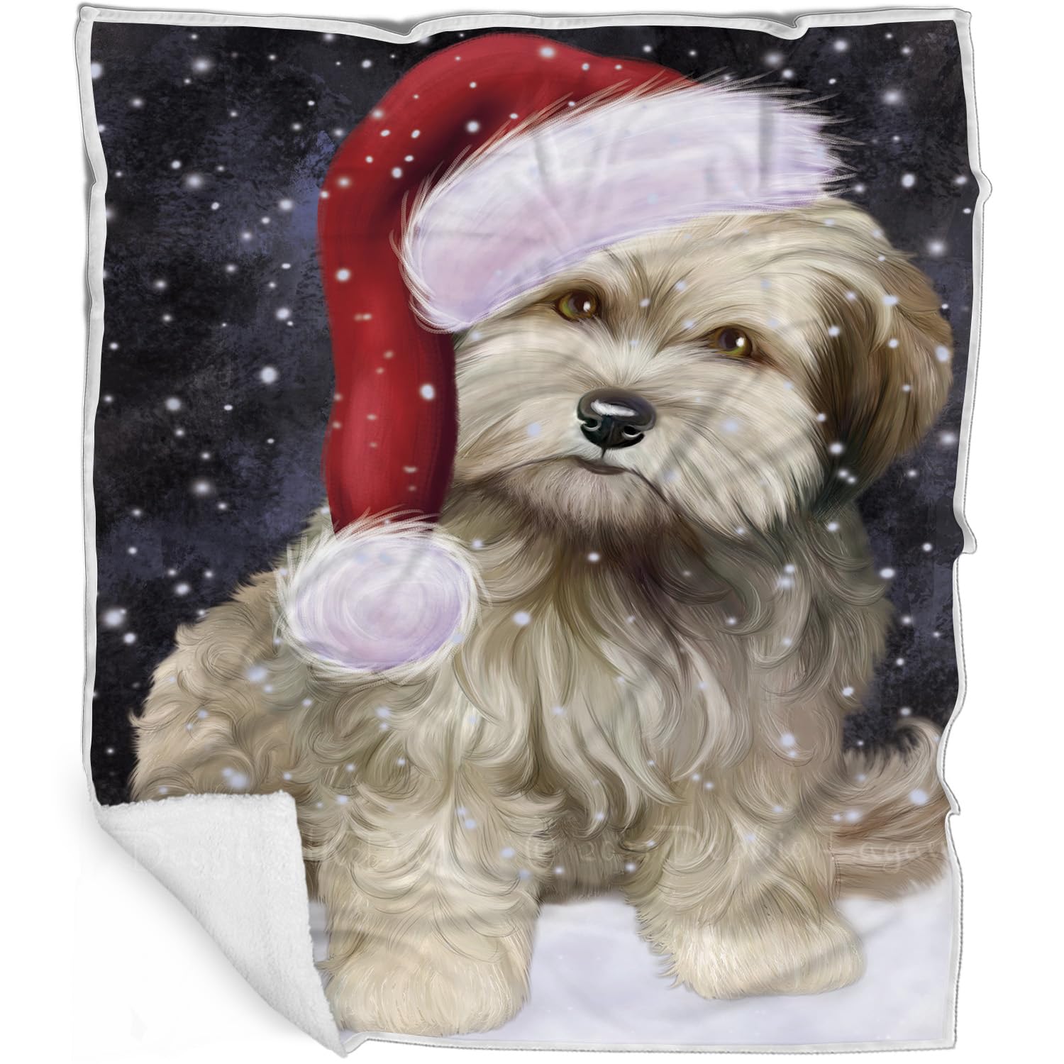 Let it Snow Cockapoo Dog Blanket - Ultra Soft Lightweight Cozy Throw Blanket for Pets - Durable Woven Dog Blanket 50x60 for Bed, Sofa & Couch - Perfect for Winter Snuggles & Home Decor BLNKT162666