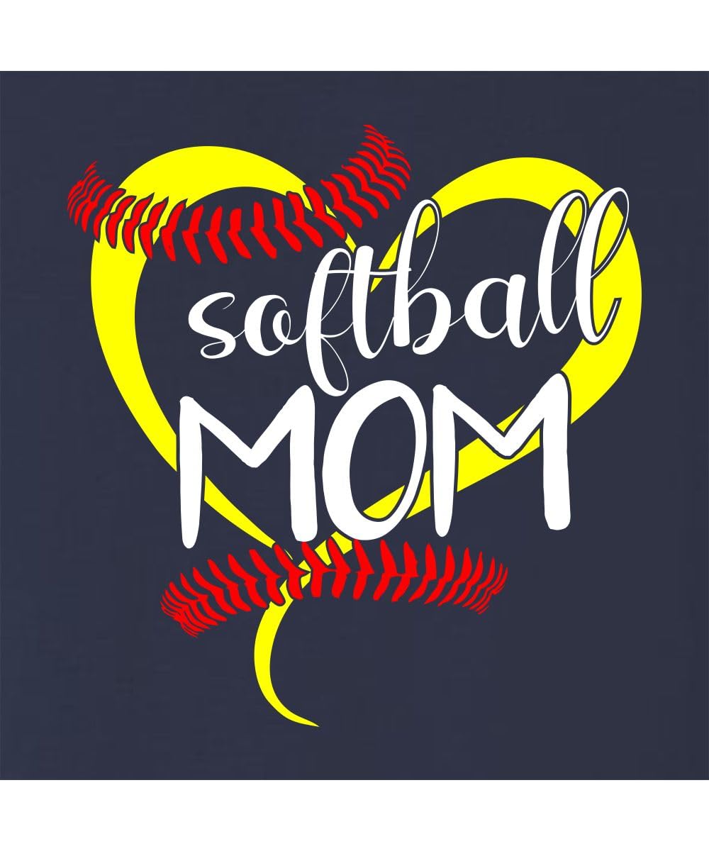 Go All Out Adult Softball Mom T-Shirt - Funny Mother's Day Gift for Baseball Moms - Perfect for Games, Practice & Team Spirit