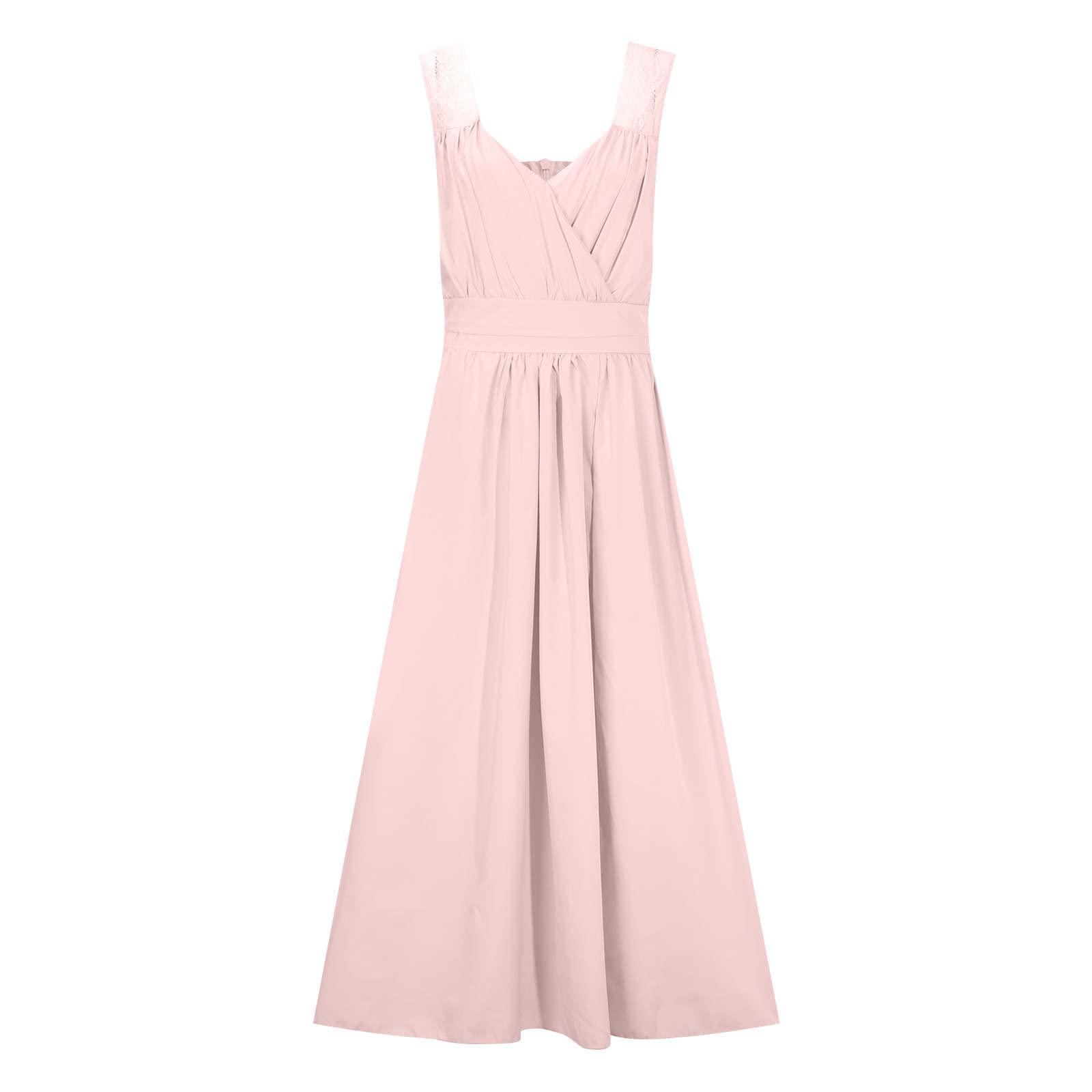 Elegant Women's Long Chiffon Bridesmaid Dress with V-Neck & High Slit - Wedding Guest, Prom & Formal Gown - Perfect for Bridal Parties, Evening Events & Special Occasions