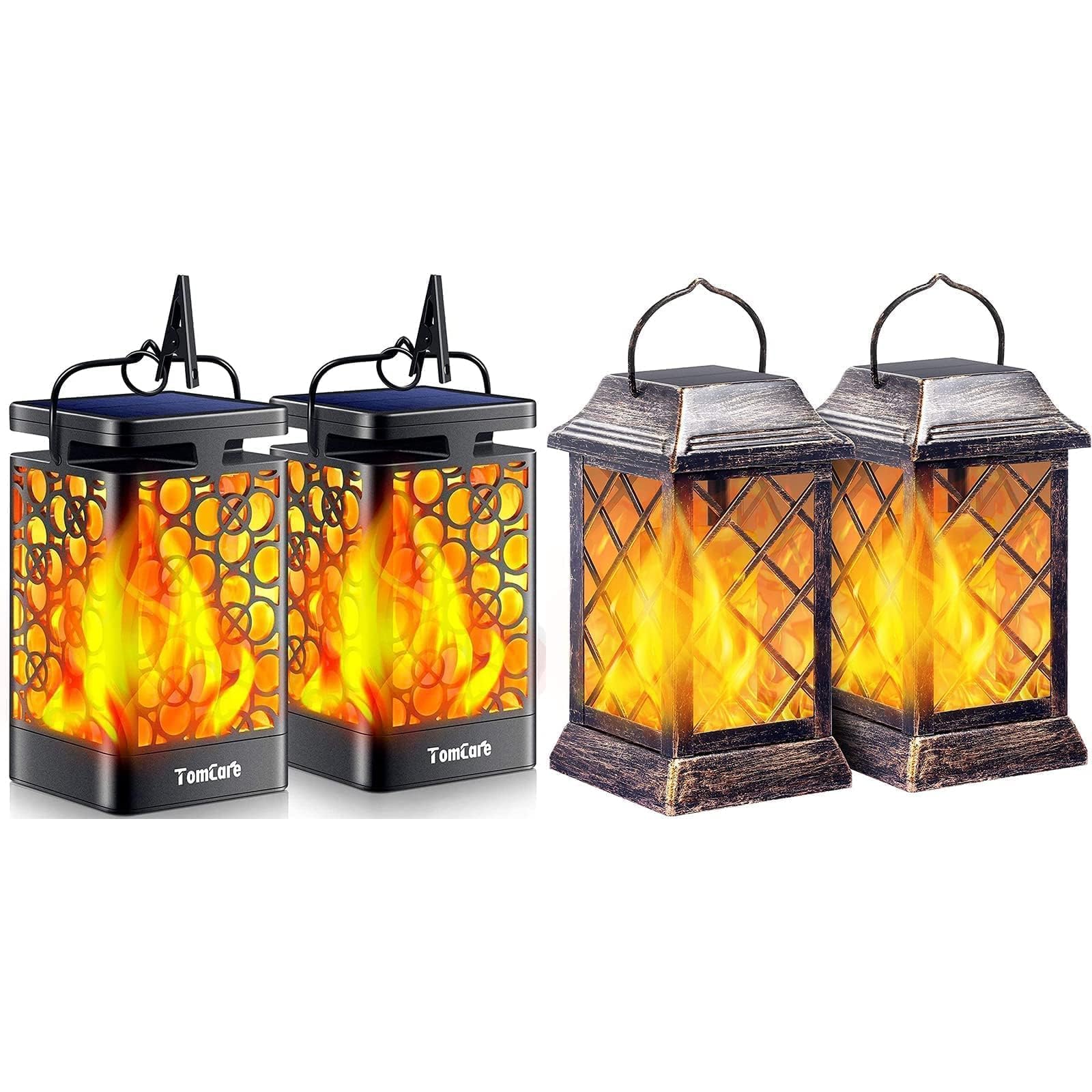 TomCare Solar Torch Lights Outdoor - Waterproof Flickering Flame Solar Lights for Garden, Patio, Yard & Pathway - Decorative Solar Lighting for Landscape, Backyard, Deck & Poolside