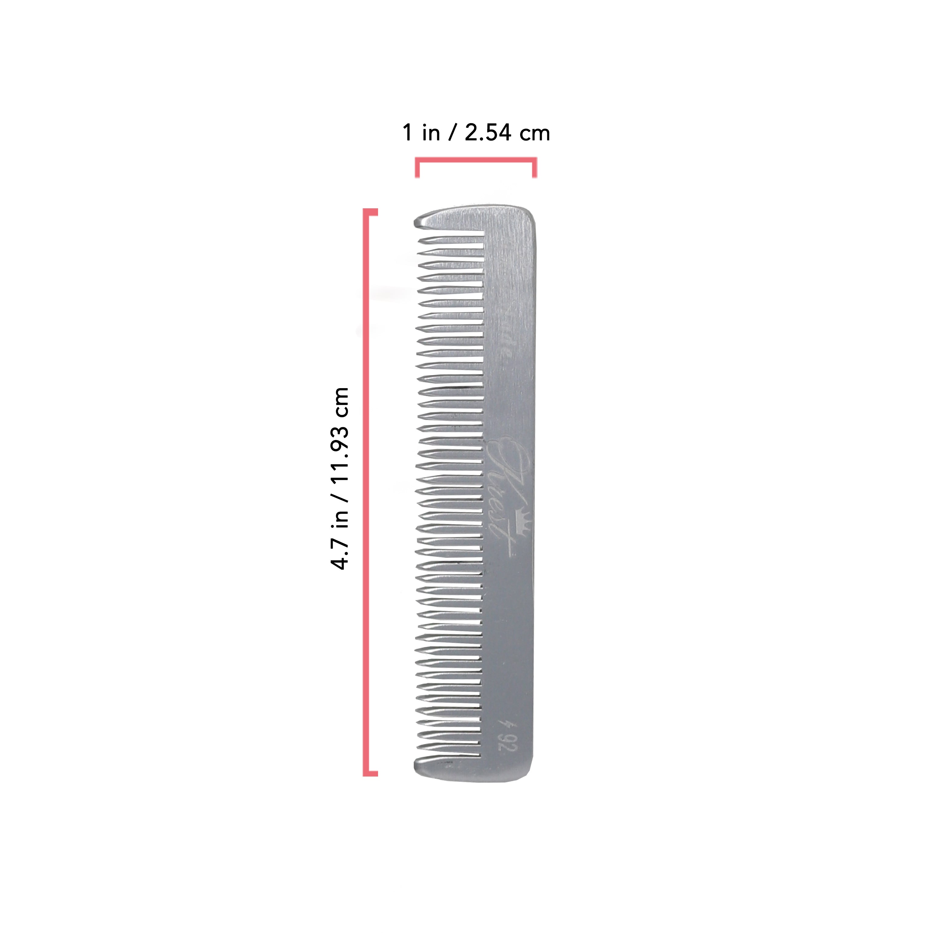 Krest Professional Metal Combs - Premium Aluminum Hair Combs 100% Hand Finished for Men & Women - Perfect for Styling, Barber Shops, and Travel