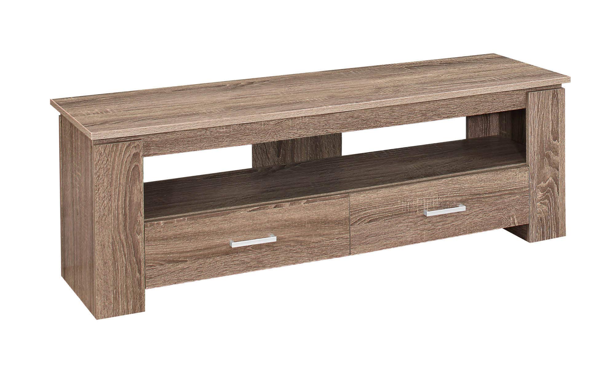 Offex Modern 48-Inch TV Stand with 2 Storage Drawers in Dark Taupe - Perfect for Living Room, Bedroom & Home Theater Setup