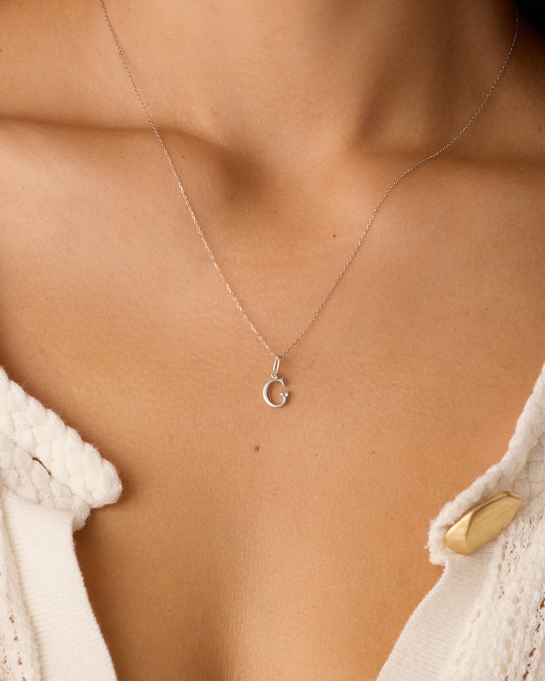 Vintage Diamond Alphabet Charm Necklace - Personalized Initial Pendant Jewelry for Women, Gift for Her, Birthday, Anniversary, Valentine's Day