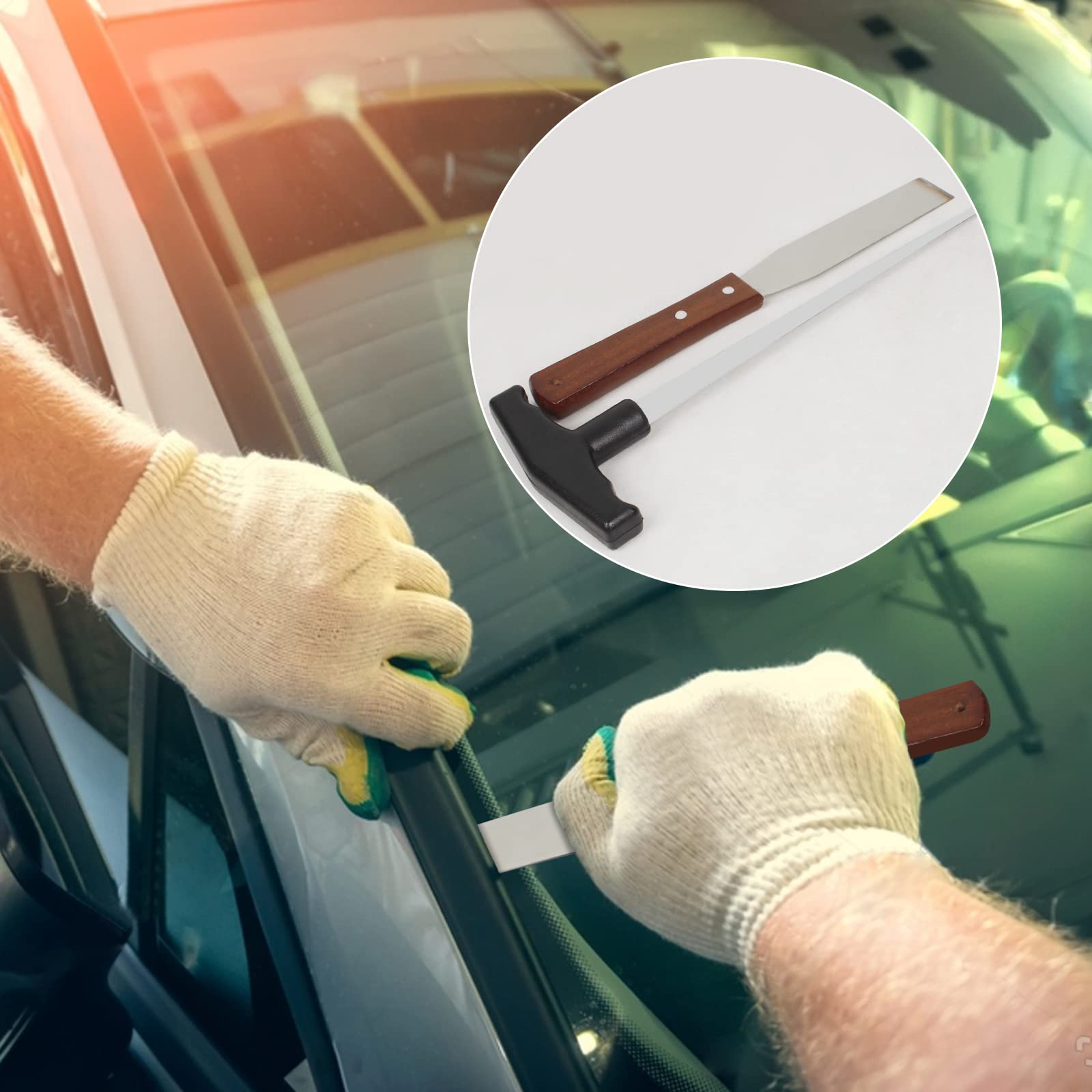 Premium Windshield Removal Tool Set - 2 Auto Glass Repair Knives in Durable Aluminum Case for Windshield Replacement & Repair | Perfect for DIY Auto Glass Fixes & Professional Use