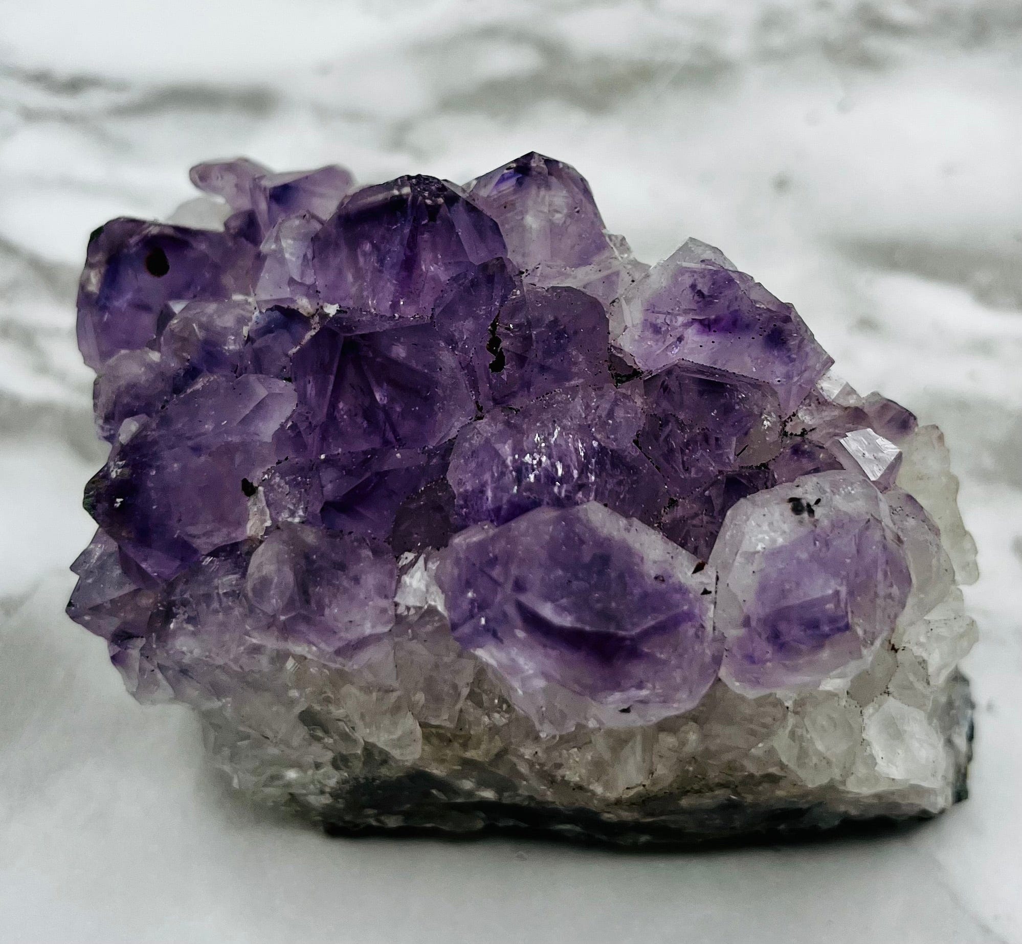 Natural Amethyst Cluster Specimen - Raw Purple Crystal Healing Stone for Meditation, Home Decor, and Spiritual Gifts | Perfect for Yoga, Reiki, and Energy Work