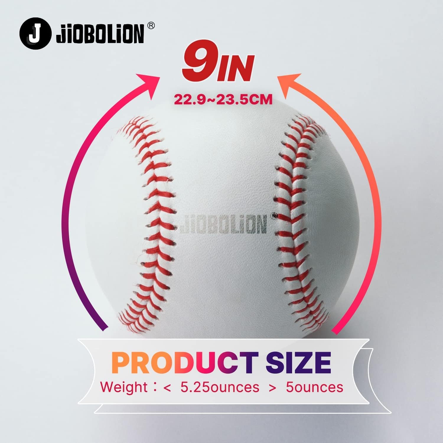 JIOBOLION Leather Baseballs - Official League Size & Weight for Practice, Training, and Games - Pack of 6 Professional Adult Baseballs for Baseball Players, Coaches, and Teams - Perfect for Warmups, Pitching Practice, and Fielding Drills