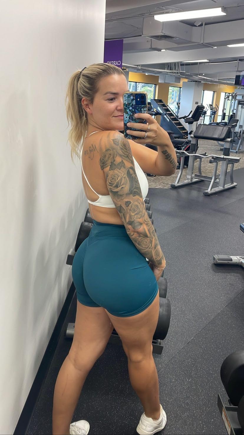 TomTiger High Waist Yoga Shorts for Women - Tummy Control Workout Biker Shorts with Butt Lifting Design | Perfect for Yoga, Gym, Running & Lounge Wear