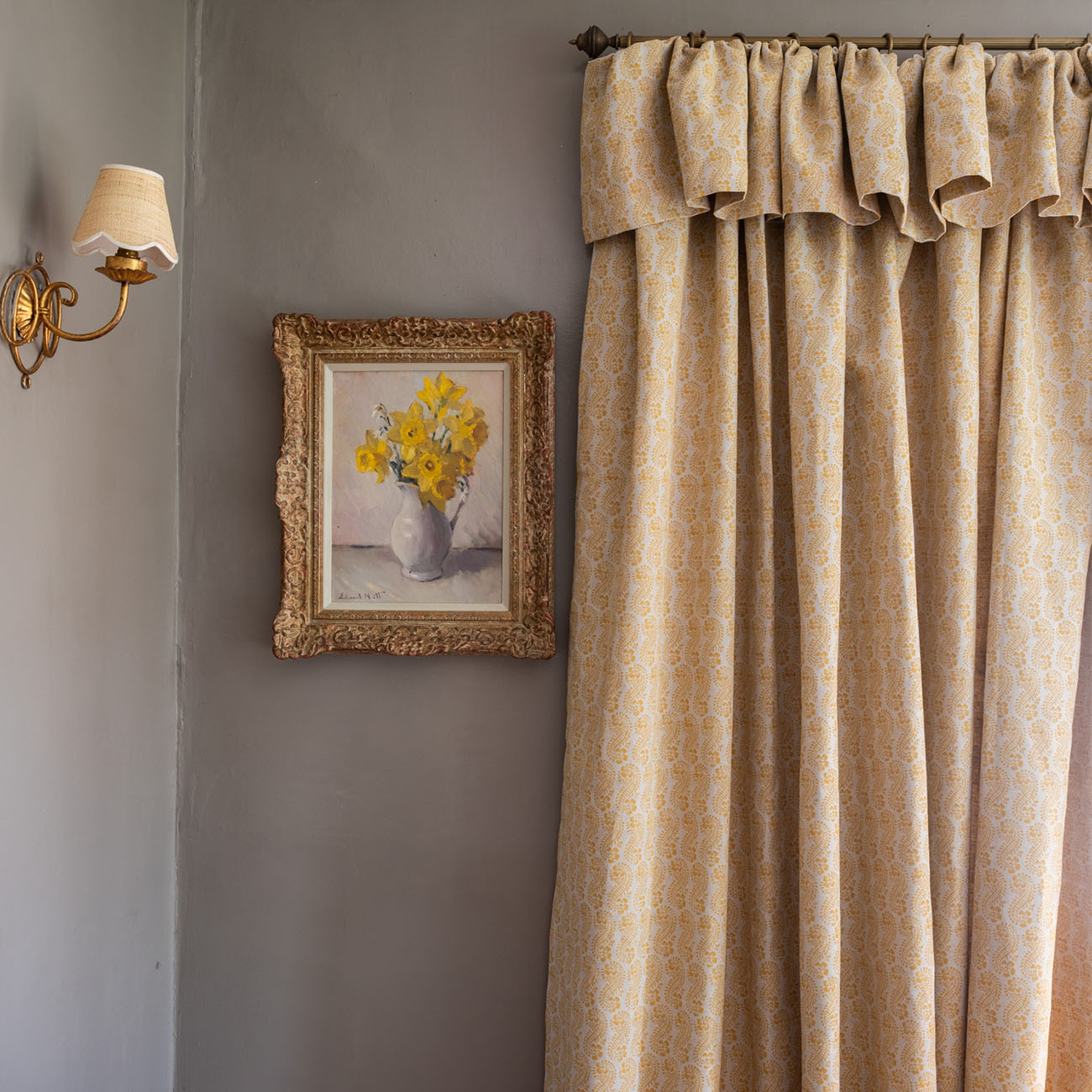 Lani Printed Fabric Linen Cotton Blend Turmeric Dye - Perfect for Boho Home Decor, DIY Crafts & Fashion Accessories