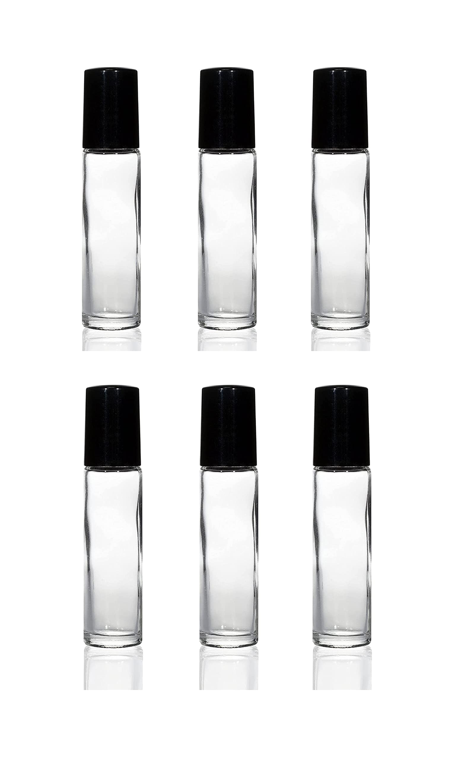 Premium 6-Pack 10ml Empty Roll-On Glass Bottles - Refillable & Reusable for Essential Oils, DIY Perfumes, Cosmetics & Blends | Perfect for Aromatherapy, Travel & Gift Sets