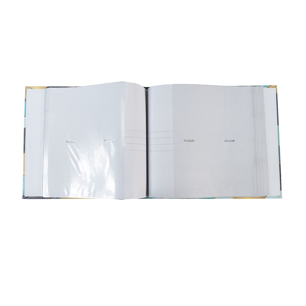 Exacompta Ocean Wave Pocket Photo Album - 225 x 220mm (8.9 x 8.7 Inches), 100 Pages Holds 200 Photos - Matte Laminated Cover - Perfect for Travel Memories, Baby Photos & Wedding Albums