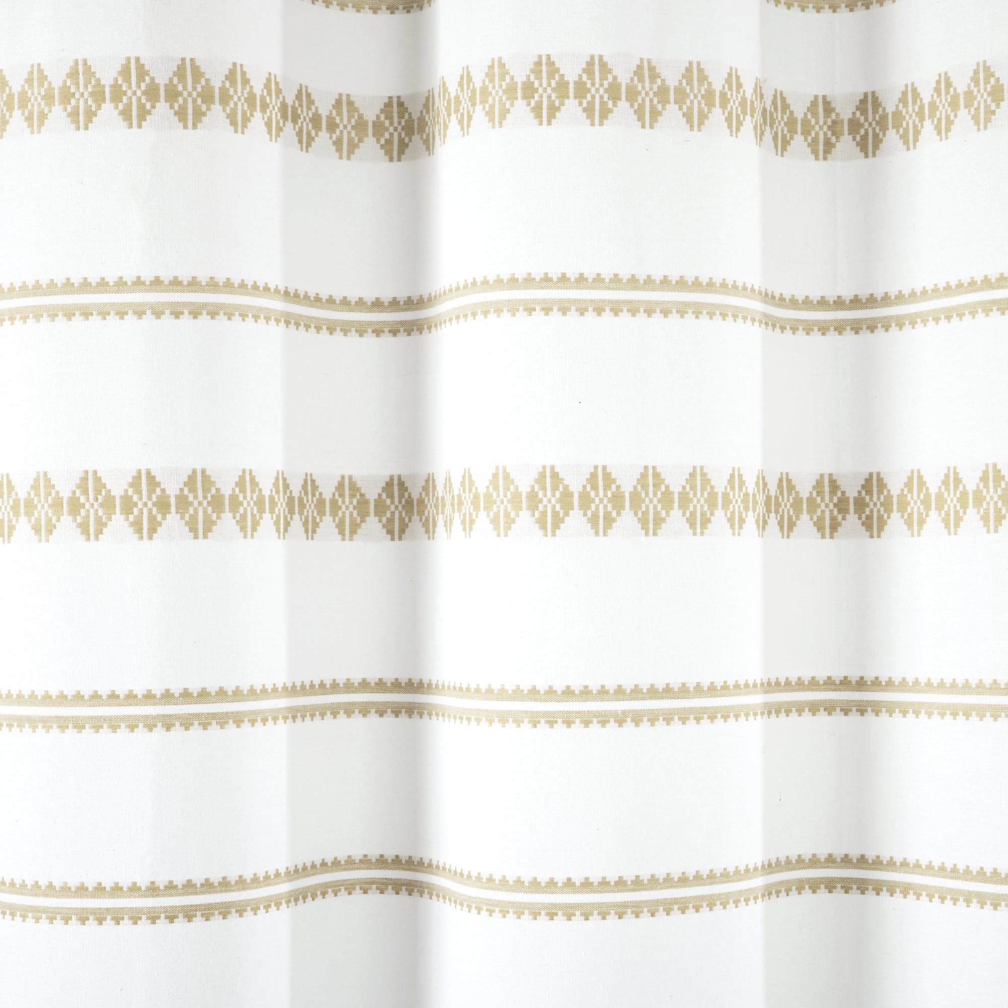 Eco-Friendly Breezy Chic Tassel Jacquard Shower Curtain - 100% Recycled Cotton Bathroom Decor for Modern & Bohemian Style Homes