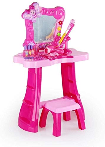 **Kids Vanity Table and Chair Set with Fashion & Makeup Accessories – Pretend Play Dress Up Beauty Station for Girls – Perfect for Birthday Gifts, Room Decor & Role Play Fun**