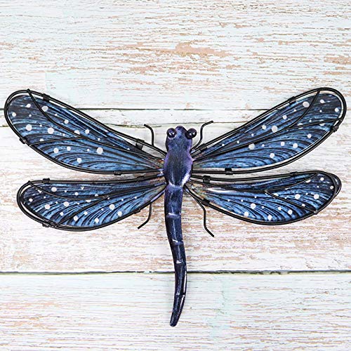 WanhaoShop Metal Dragonfly Wall Art - Outdoor Garden Decor, Yard Sculptures & Lawn Statues for Patio, Backyard, and Landscape Decoration - Large Animal Miniatures (Color: A) - Perfect for Garden Pathways, Porch Accents, and Outdoor Living Spaces
