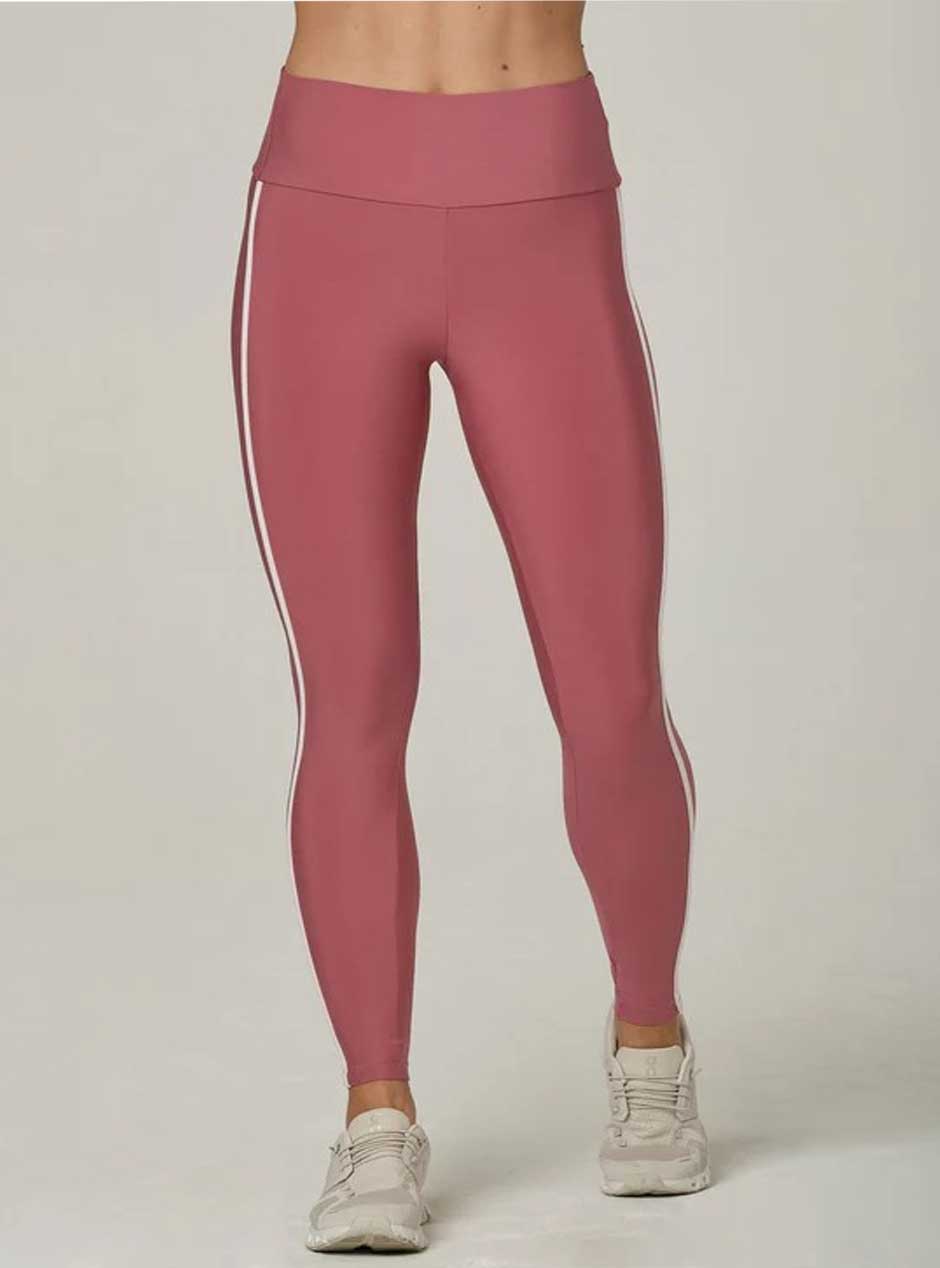 925 Sterling Silver Fit Women's Level Up High Rise Yoga Leggings - Mauve Rose Water Pink | Workout, Gym, Running & Lounge Wear