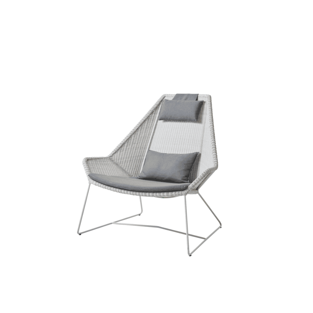 Breeze Highback Outdoor Chair - Comfortable Patio Lounge Chair for Backyard, Poolside, and Garden Relaxation