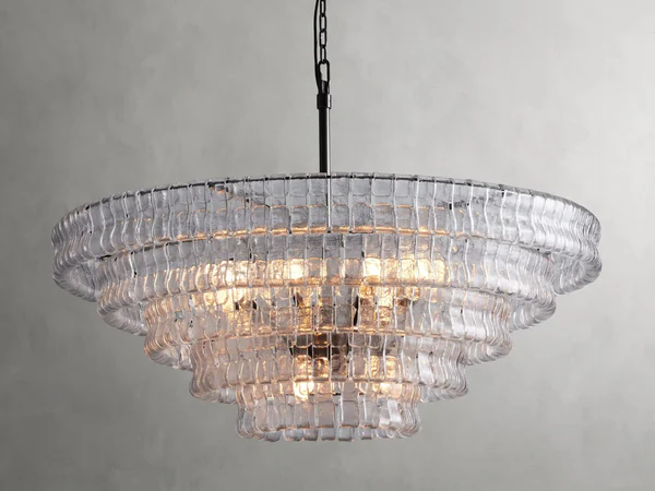 Ghiaccio Modern Round Glass Chandelier 36