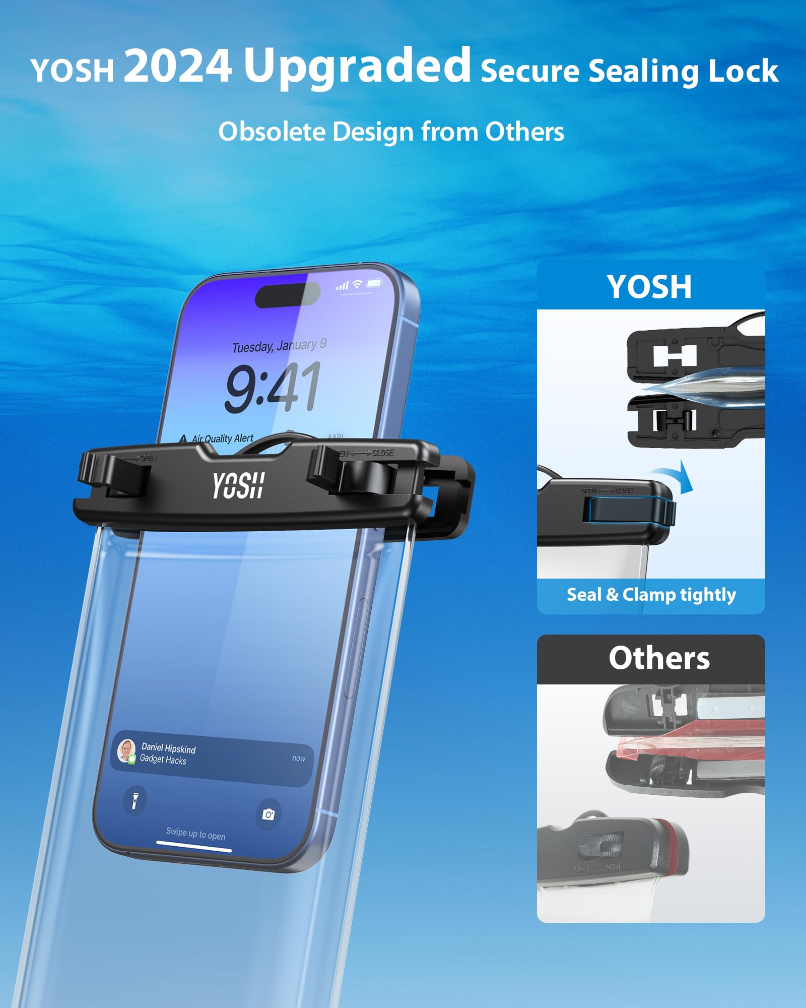 Waterproof Phone Pouch for iPhone 16 15 14 Pro Max & Samsung S24 S23 S22 Ultra - IPX8 Submersible Case (2 Pack) - Edge-Less Design for Swimming, Beach & Outdoor Activities