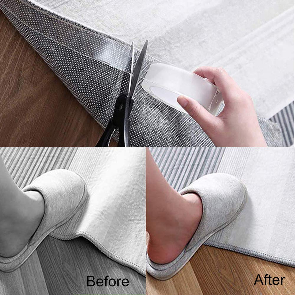 iToolsTech Heavy Duty Double Sided Tape - 2 Pack (33FT Total) Removable Washable Nano Gel Adhesive for Photo Frames, Carpets, Wall Mounting & Home Decor - Strong Clear Sticky Mounting Tape for Secure Hold
