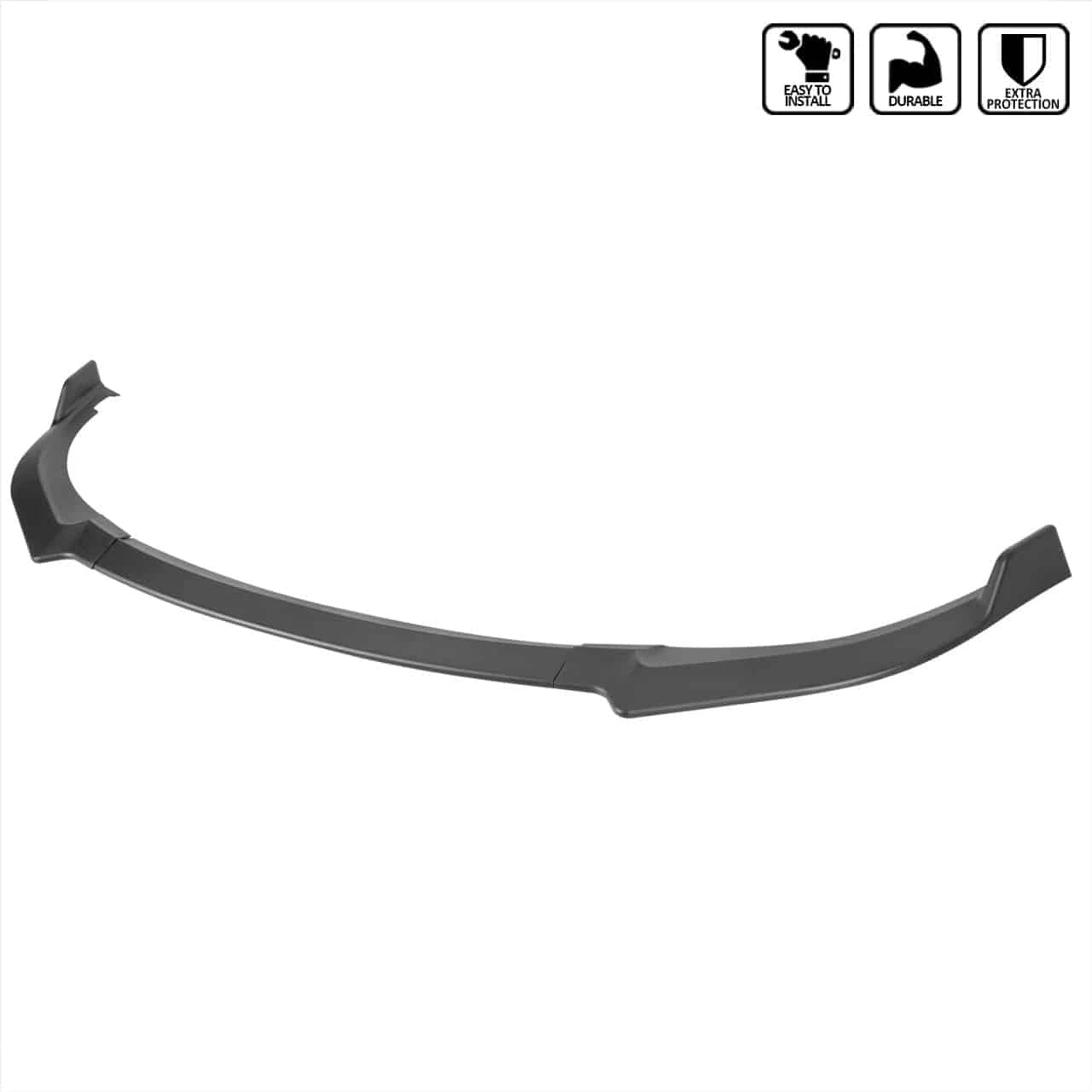 2018-2021 Kia Stinger Front Bumper Lip Splitter Kit - 3PC Glossy Black ABS Plastic Spoiler for Enhanced Aerodynamics & Sporty Look - Perfect for Car Enthusiasts & Street Racing
