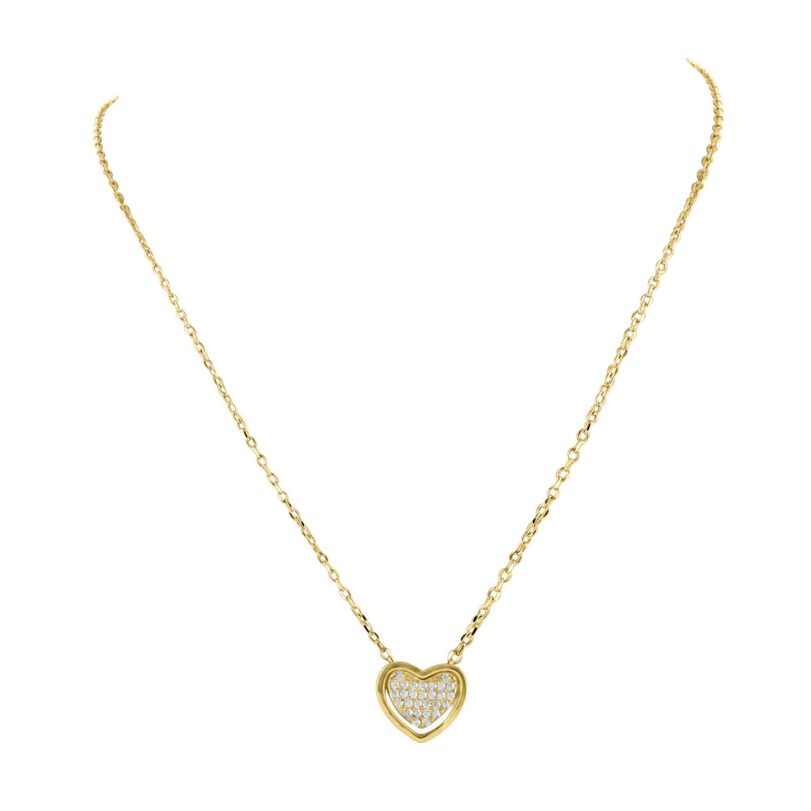 14K Gold Heart Pendant Necklace for Women - Elegant Layering Jewelry for Valentine's Day, Anniversary & Everyday Wear