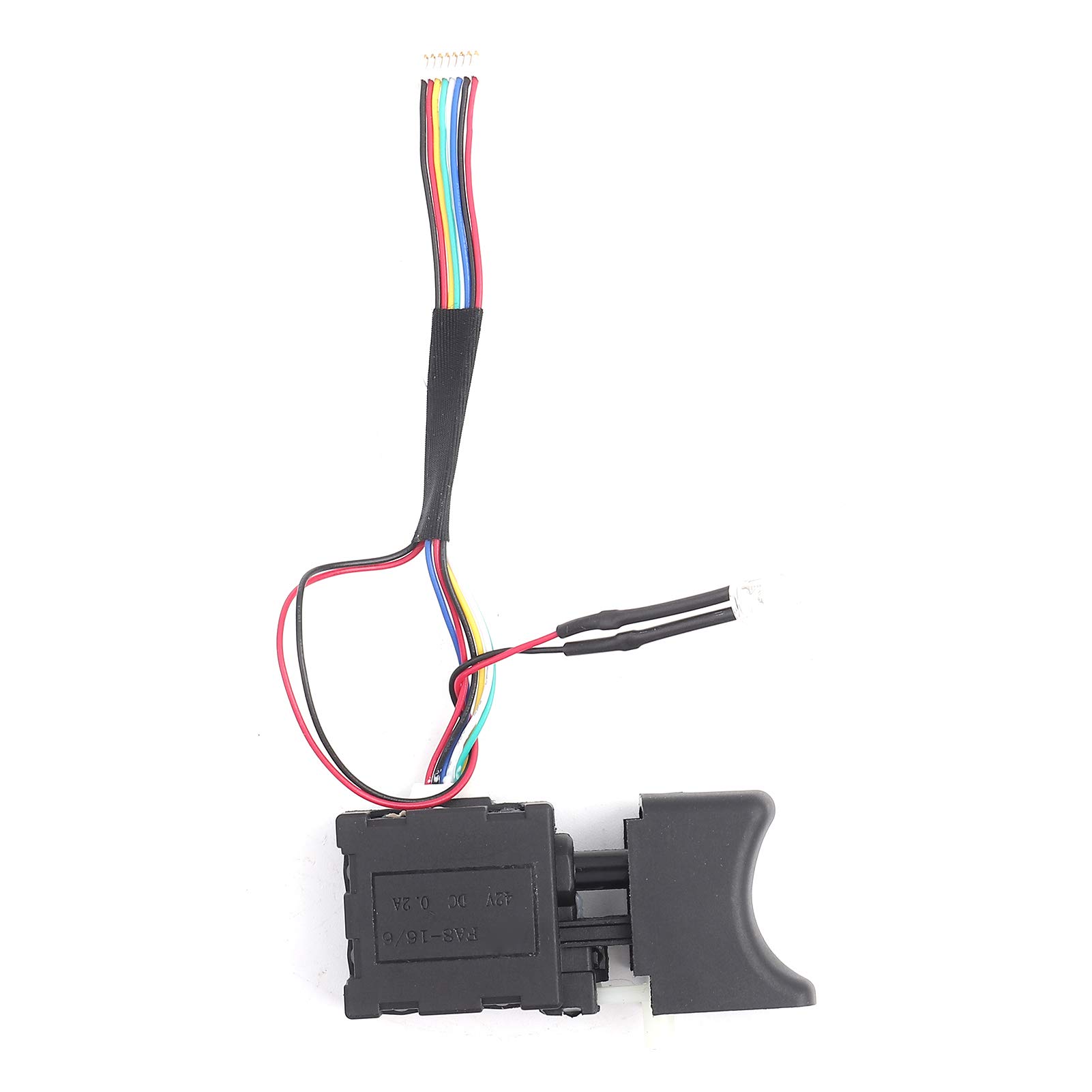 7.2V-24V Electric Drill Switch - Black Adjustable Speed CW/CCW Trigger Switch Replacement for FA2-16/1WEK - Perfect for DIY Projects, Home Repairs & Professional Use
