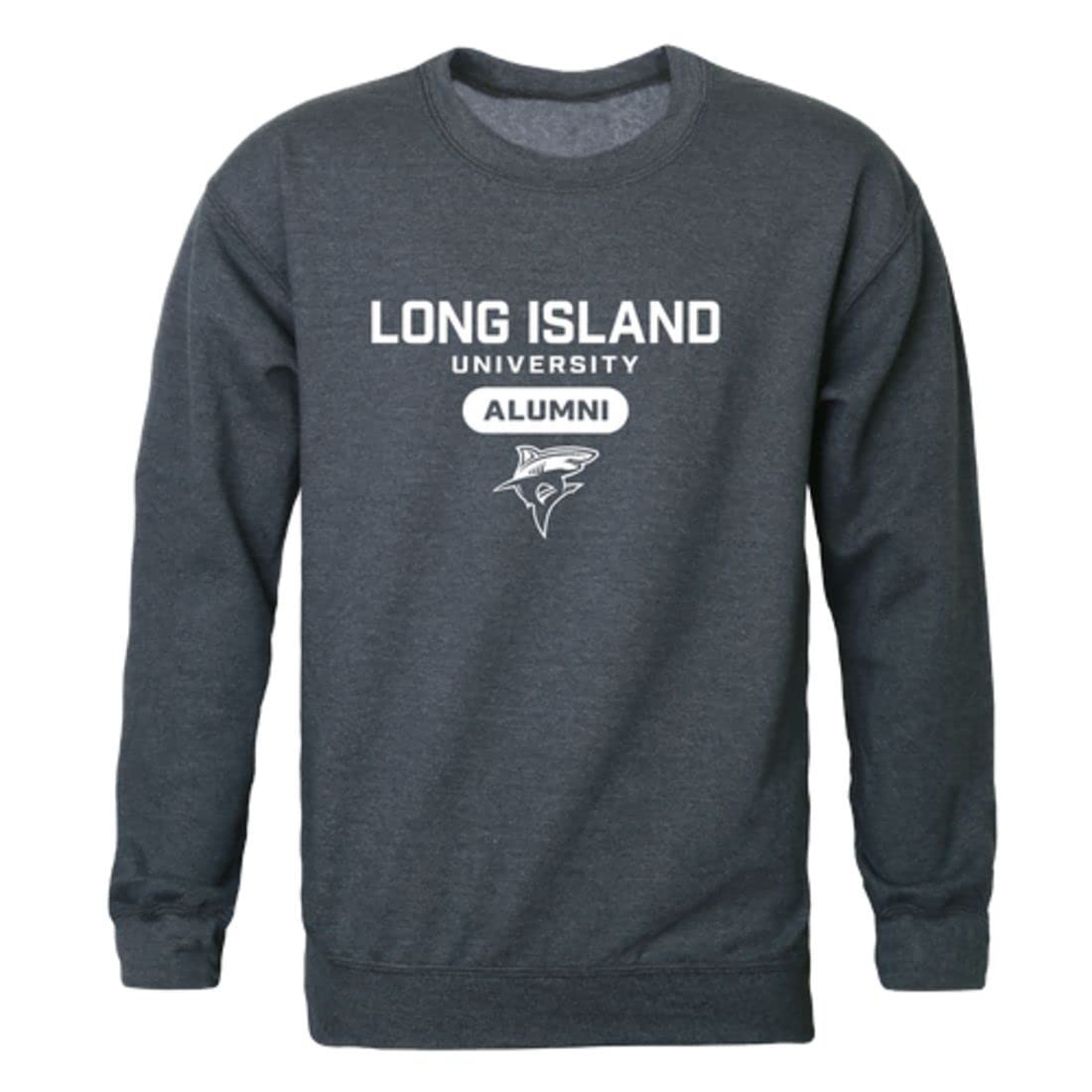 LIU Long Island University Post Pioneers Alumni Fleece Crewneck Sweatshirt - Heather Charcoal - Comfortable College Apparel for School Spirit & Alumni Events