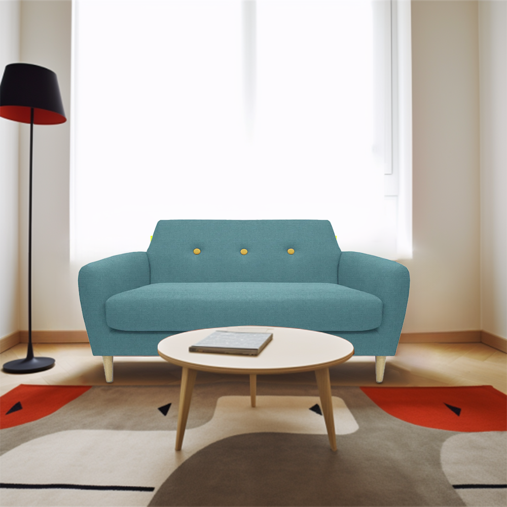 AquaClean 2-Seater Sofa - Modern Fabric Upholstery for Living Room, Lounge & Small Spaces | Comfortable & Stylish Home Furniture