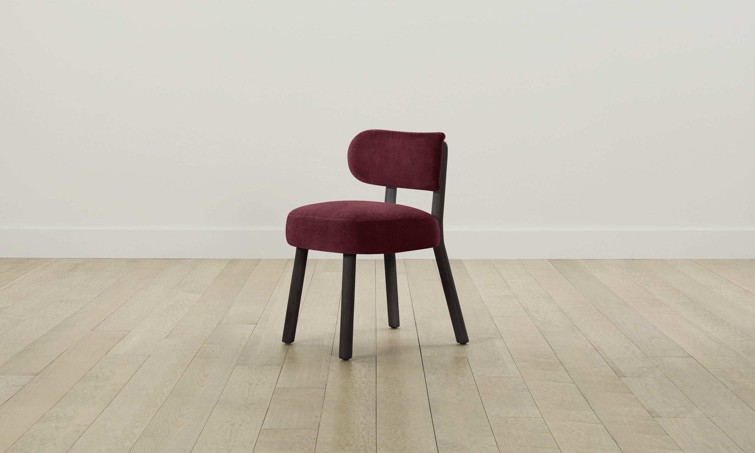 The Jane Dining Chair - Performance Velvet Upholstered Seat in Merlot Red - Perfect for Dining Rooms, Kitchens, and Home Offices